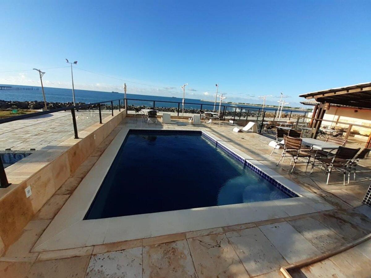 605 Flat Mobiliado Com Vista Lateral Mar Na Praia De Iracema Com Ventilador Fortaleza  Exterior foto